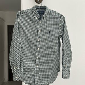 Ralph Lauren Forest Green and White Plaid Boy’s Shirt